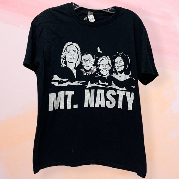 Tops - Mt. Nasty black white graphic shirt medium